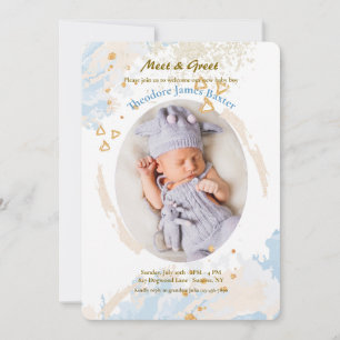 Oval Pastel Frame  Invitation