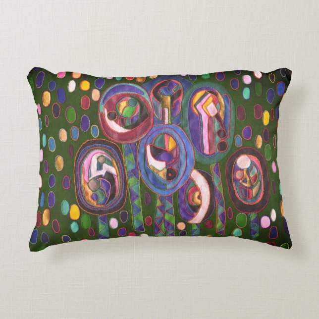 Oval pattern accent pillow (Front)