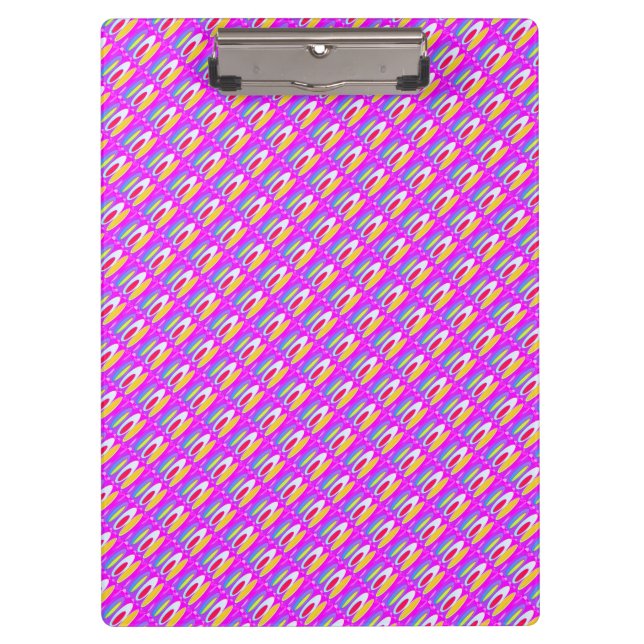 Oval pattern art in mixed colors bright modern     clipboard (Front)