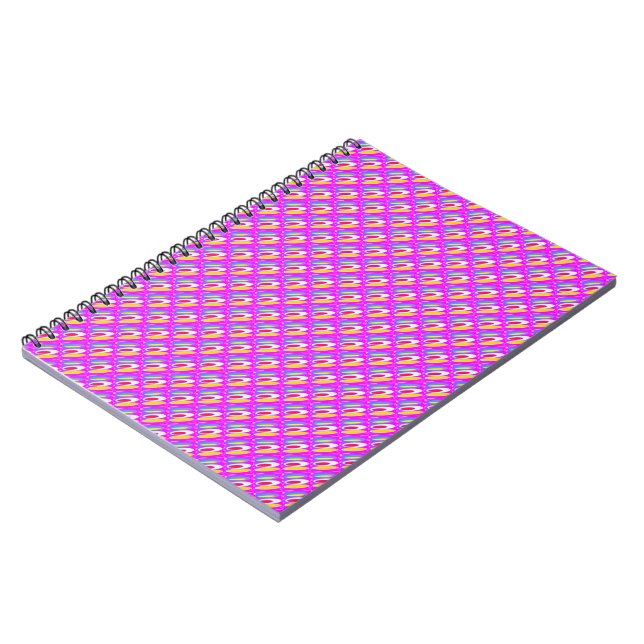 Oval pattern art in mixed colors bright modern     notebook (Left Side)