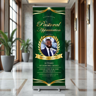 Oval Photo Pastoral Appreciation Church Welcome Retractable Banner