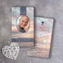 Oval Photo Sunset Ocean Memorial Prayer Card