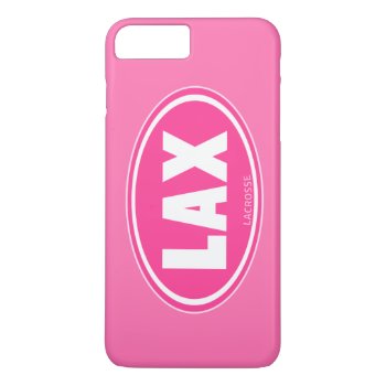 Oval - Pink Lacrosse Iphone 7 Case by laxshop at Zazzle