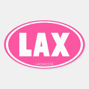 Oval-pink Oval Sticker by laxshop at Zazzle