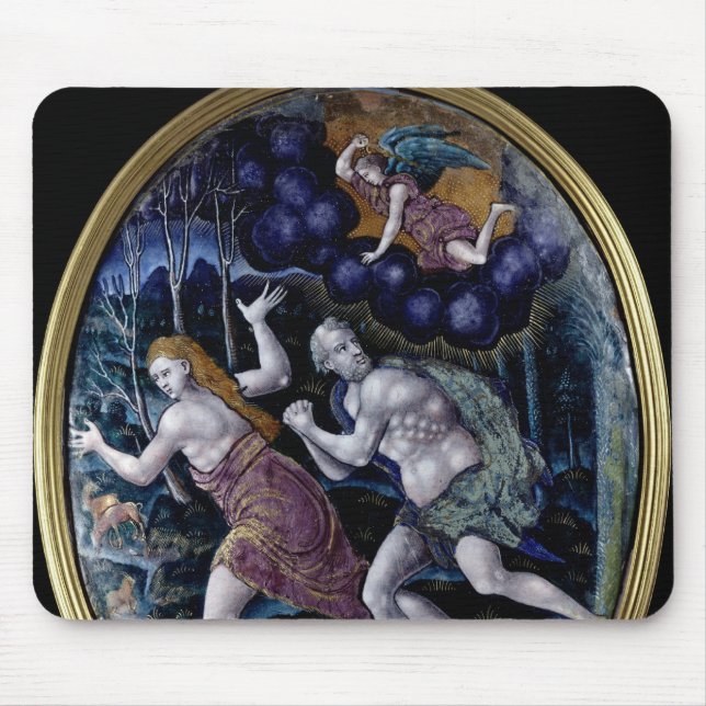 Oval plaque depicting Adam and Eve Mouse Pad (Front)