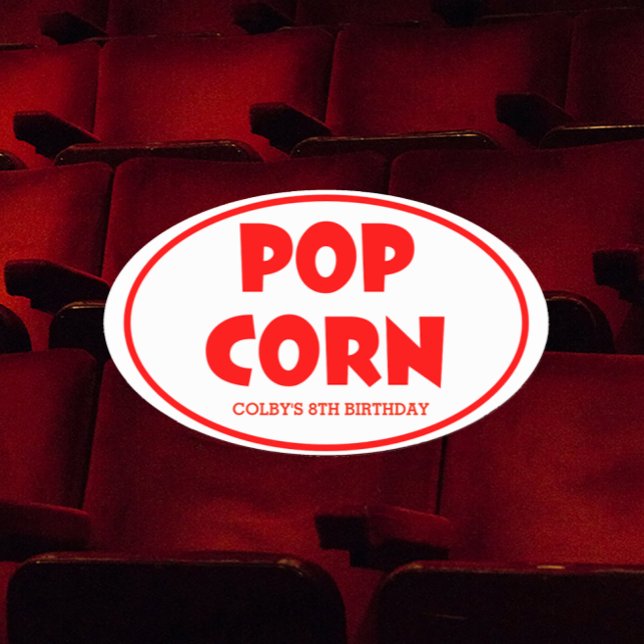 Oval Popcorn Personalized Stickers (Creator Uploaded)