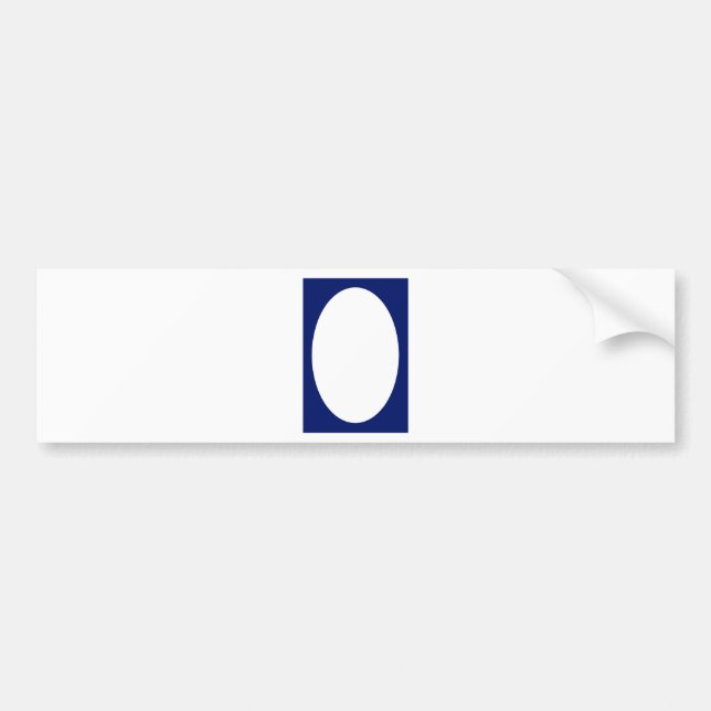 Oval Portrait Blue DK Solid FG The MUSEUM Zazzle G Bumper Sticker (Front)