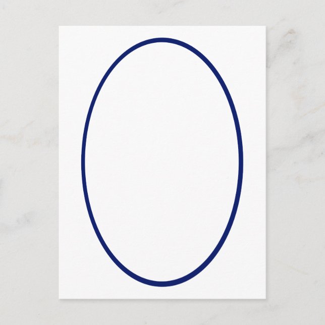 Oval Portrait Blue DK The MUSEUM Zazzle Gifts Postcard (Front)