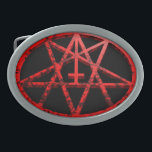 Oval satanic Belt Buckle<br><div class="desc">SATANIC WORLD</div>