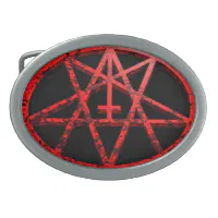 Satanic belt outlet buckle