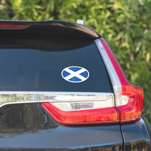 Oval Scottish flag of Scotland vinyl car sticker