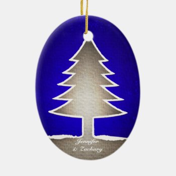 Oval Shaped Christmas Tree Ornament - Reversable by BridesToBe at Zazzle