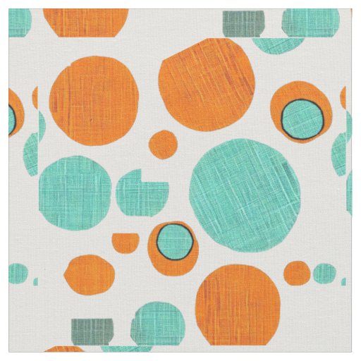 Oval-shaped Mid Century Modern Fabric