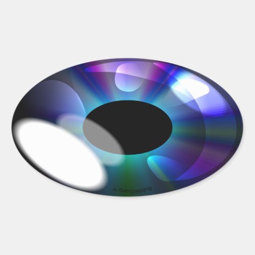 Oval shiny eye stickers