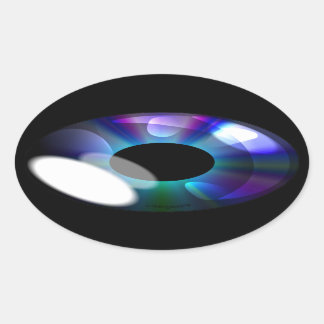 Oval shiny eye stickers