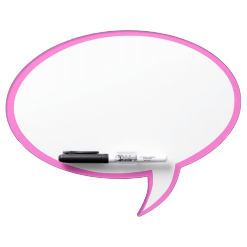 Oval Speech Bubble Wall Decor in Pink Dry_Erase Board