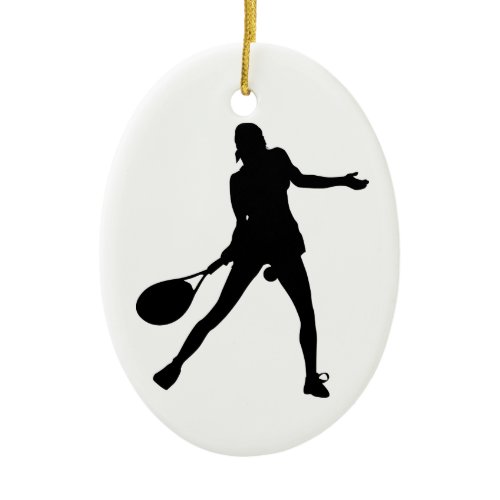 Oval Tennis Christmas Ornament for Girls