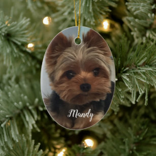 Yorkie Dog Memorial Christmas Ornament Sympathy Gift for Pet Owner