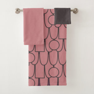 Ovals and Rectangles and Circles, Oh My! Bath Tow Bath Towel Set