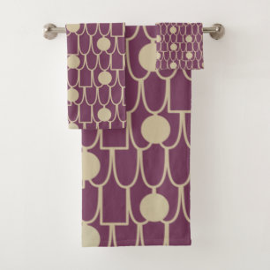 Ovals and Rectangles and Circles, Oh My! Bath Towel Set