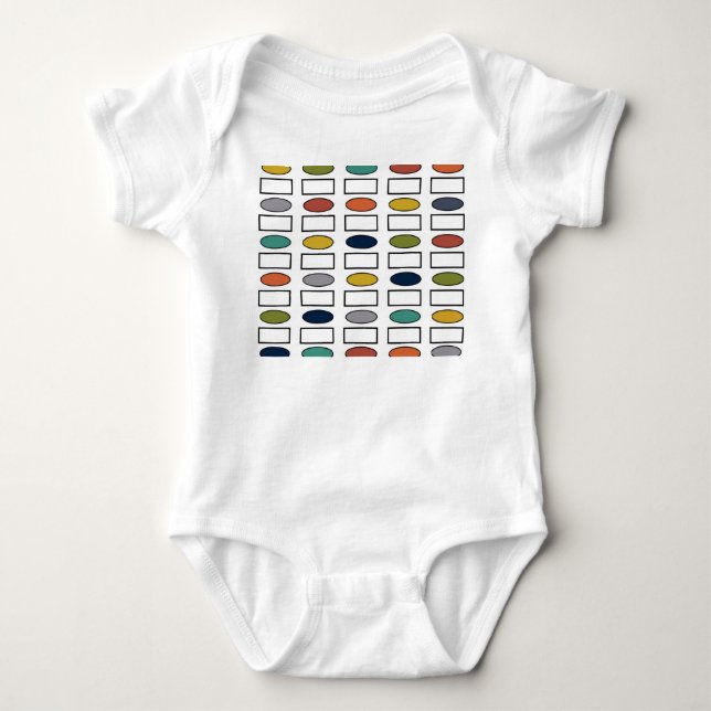 Ovals and Rectangles  Baby Bodysuit (Front)