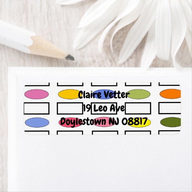 Ovals and Rectangles – Flower Garden  Label (Insitu)