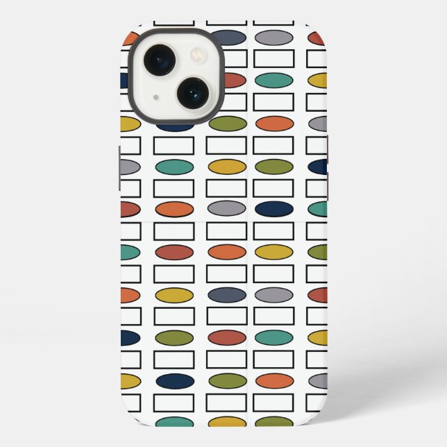 Ovals and Rectangles  Iphone Case (Back)