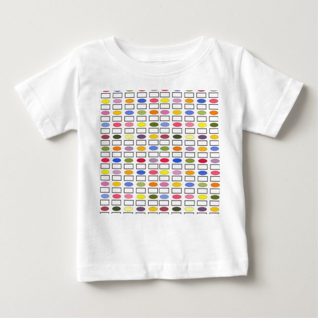 Ovals and Rectangles – Small Flower Garden  Baby T-Shirt (Front)
