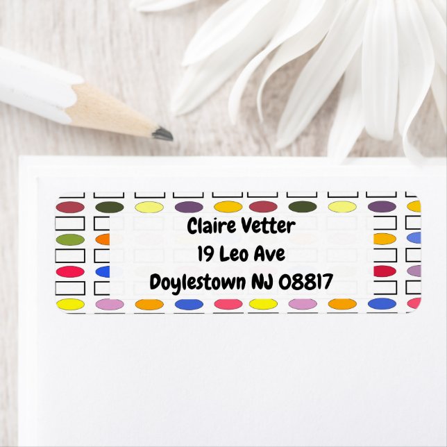 Ovals and Rectangles – Small Flower Garden  Label (Insitu)