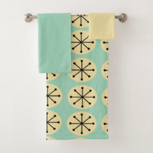 Ovals and Starbursts Bath Towel Set