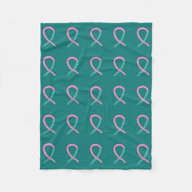 Ovarian & Breast Cancer Syndrome Awareness Blanket (Front)