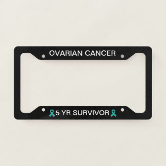 Ovarian Cancer 5 Year Survivor License Frame