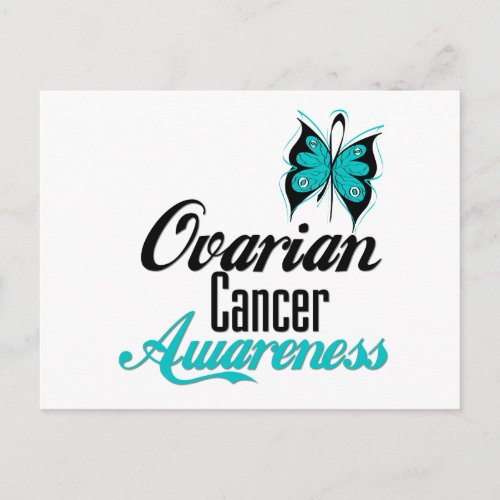 Ovarian Cancer Awareness Butterfly Postcard