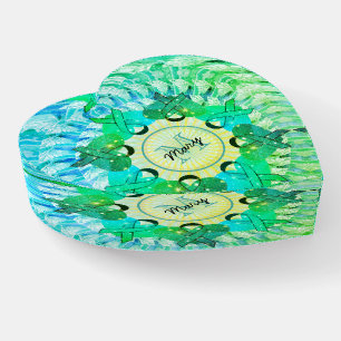 Ovarian Cancer Awareness Glass Paperweight