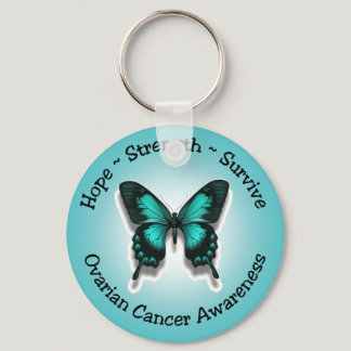 Ovarian cancer awareness keychain