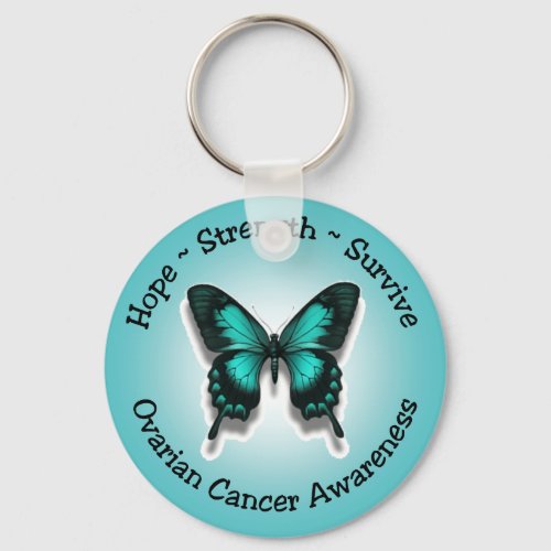 Ovarian cancer awareness keychain