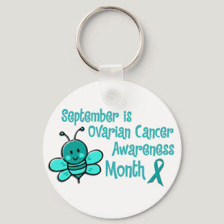 Ovarian Cancer Awareness Month Bee 1.3 Keychain