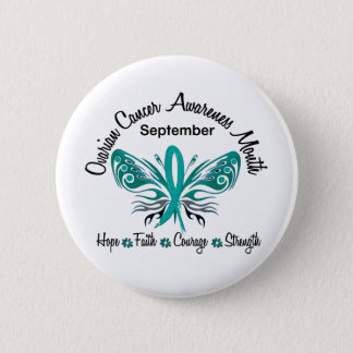 Ovarian Cancer Awareness Month Butterfly 3.2 Pinback Button