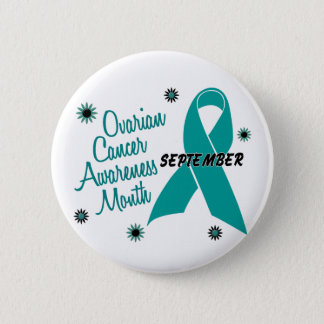 Ovarian Cancer Awareness Month Flowers 1 Pinback Button