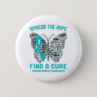 Ovarian Cancer Awareness Month Ribbon Gifts Button