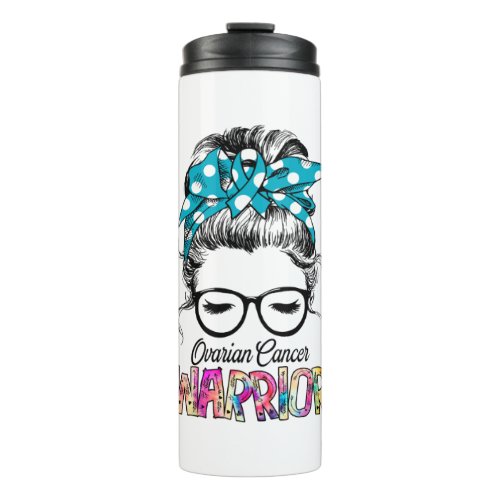 Ovarian Cancer Awareness Month Ribbon Gifts Thermal Tumbler