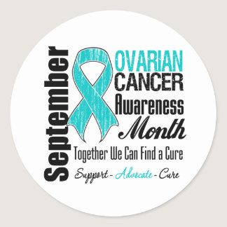 Ovarian Cancer Awareness Month Tribute Classic Round Sticker