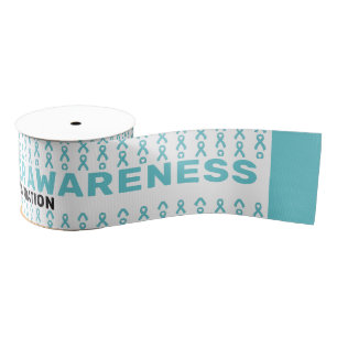 Ovarian Cancer Awareness Pattern Ribbon