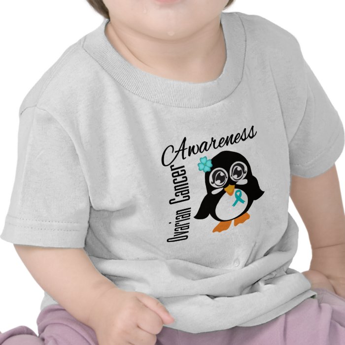 Ovarian Cancer Awareness Penguin Tshirt