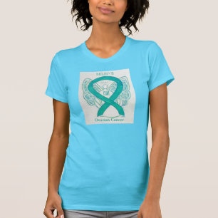 Ovarian Cancer Awareness Ribbon Angel Shirt