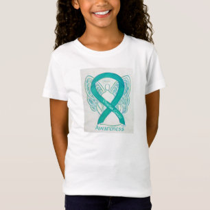 Ovarian Cancer Awareness Ribbon Angel Shirt