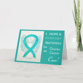 Ovarian Cancer Awareness Ribbon Greeting Card