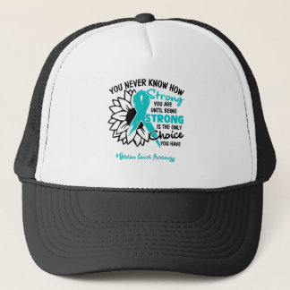 Ovarian Cancer Awareness Ribbon Support Gifts Trucker Hat