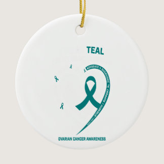 Ovarian Cancer Awareness Shirts Granddaughter Ovar Ceramic Ornament