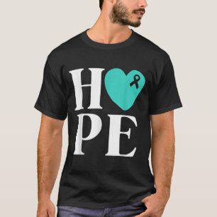 Ovarian Cancer Awareness Shirts Teal Ribbon Shirt